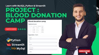 Build a Python Streamlit and MySQL project  Full Tutorial for Beginners [upl. by Naxor735]