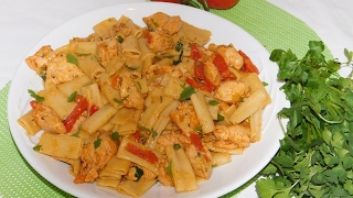 Rigatoni Pasta with Chicken in Fresh Tomato sauce recipe Episode 148 [upl. by Nwahsirhc225]