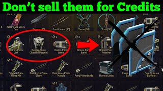 WARFRAME How to sell Prime Items for Ducats [upl. by Charisse609]