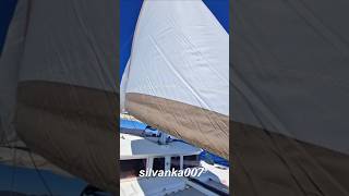 SAIL AWAY CATAMARAN YACHT Greece Aegean Sea Saronic Islands sail catamaran greece tiktok yachts [upl. by Attaynek239]