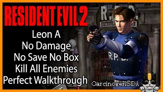 No Commmentary Resident Evil 2 PS1 Leon A No Damage No Save No Box Kill All Enemies [upl. by Omiseno87]