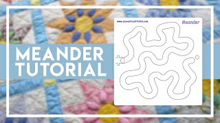 How To Use Farrells Meander Template For A Simple Meander And A Great Secondary Quilting Design [upl. by Bills329]