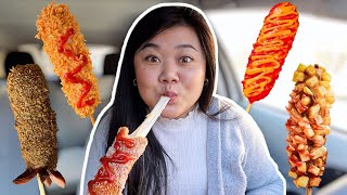 TRYING EVERY KOREAN CORN DOG in SF Bay Area [upl. by Bartley321]