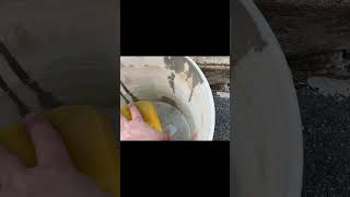 Fixing broken concrete stairs shorts homerepair thefixer [upl. by Nettirb]