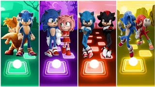 Sonic Hedgehog Team  Sonic Tails vs Sonic Amy Rose vs Sonic Shadow Sonic vs Sonic Knuckles TilesHop [upl. by Yrrat]