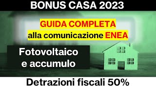 Bonus Casa 50  Fotovoltaico [upl. by Anilosi]