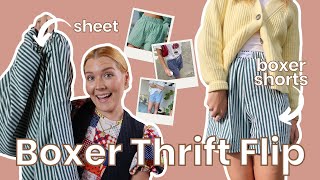 How To Sew Your Own Boxer Shorts  Thrift Flip  Sewing Tutorial [upl. by Nirre]