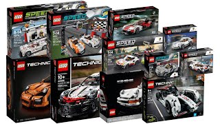 All LEGO Porsche sets 2015  2023 CompilationCollection Speed Build [upl. by Drofniw]