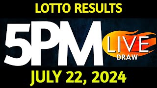 Lotto Result Today 500 pm draw July 22 2024 Monday PCSO LIVE [upl. by Leigh]