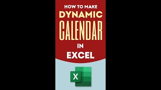 Calendar in Excel Make Dynamic Interactive Calendar in Excel with Formula  Conditional Formatting [upl. by Enimassej]