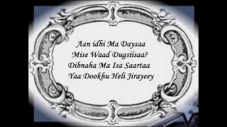 Aan Damaq Jaceyl Lyrics Axmed Mooge Libaan [upl. by Nhguaved824]