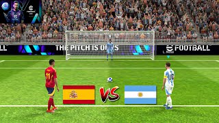 Argentina vs Spain penalty shootout  PES 2024 [upl. by Pratte]