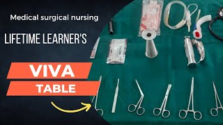 Viva table for medical surgical nursing  MSN Viva table for gnmampbsc students surgical instruments [upl. by Euhsoj]