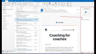 How to show calendar within email view panel in outlook 365 [upl. by Lemhaj]