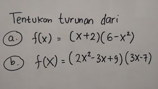 Turunan Fungsi Bentuk fx  UV Aturan Perkalian  Matematika SMA [upl. by Quiteri]