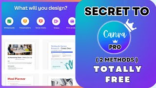 2 Ways to Get CANVA PRO for FREE  Canva pro team invite link [upl. by Artaed]