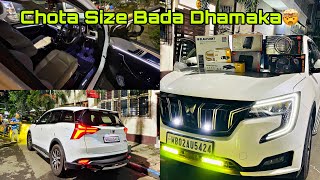 Mahindra XUV700 AX7 With Crazy Auxiliary Light Setup 🤯 Full Audio Setup With DSP 💯 Ambient Light 🥂 [upl. by Yrocaj]