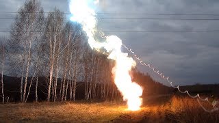 110 kV power line short circuit Короткое замыкание ЛЭП  110 кВ [upl. by Zipnick95]