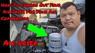 How To Change Out Your Air Dryer Filter For Your Air Compressor Freightliner Cascadia [upl. by Maryjo]