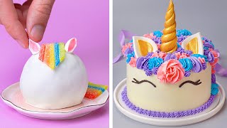 Amazing Unicorn Cake Decorating Ideas  Most Beautiful Rainbow Cake Tutorials  Perfect Cake 3 [upl. by Ahsenyl]