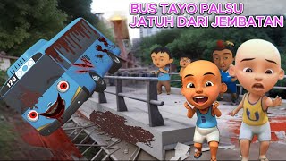 Bus Tayo Jatuh dari Jembatan dikejar Upin Ipin Karena Mencvl1k Meimei dan Susanti [upl. by Leuas]