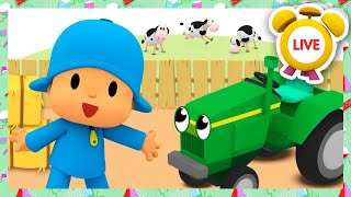 Les tracteurs de la ferme  DESSINS ANIMÉS VIDEOS pour BÉBÉ en Direct  Pocoyo LIVE en FRANÇAIS [upl. by Elreath]