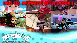 TOUS les AKUMATISÉS de de SAISON 1  Miraculous Ladybug [upl. by Tteraj]