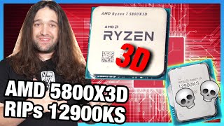 AMD Hits Hard Ryzen 7 5800X3D CPU Review amp Benchmarks vs i912900KS [upl. by Acirehs]