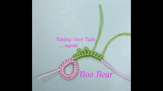 Shuttle Tatting Tatting Over Tailsagain Working with two tails [upl. by Milah]