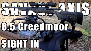 Savage Axis I 65 creedmoor package model with weaver scope sight in and test fire [upl. by Ymer638]