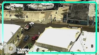 Aerial views of Tarpon Springs after Hurricane Idalia [upl. by Aiden]