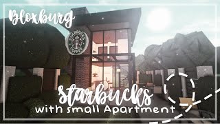 Roblox Bloxburg  Starbucks with Small Apartment  Minami Oroi [upl. by Noyr]