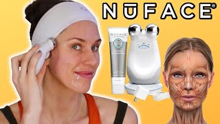 Shocking My Facial Muscles BEFORE AND AFTER HOW TO USE THE NUFACE MICROCURRENT MACHINE [upl. by Carothers481]