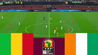 Mali 1 vs 2 Cote dIvore 2024 CAF Africa Cup  Video game simulation PES 2021 [upl. by Adivad]