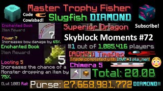 20BIL  Diamond Trophy Hunter TWICE hypixel skyblock moments 72 [upl. by Ocsecnarf]