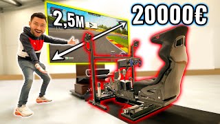 Jai reçu un SETUP F1 Géant à 20 000€  écran 25m siège qui bouge vent vibration [upl. by Dnyletak850]