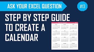 Create an annual Calendar in Excel  Step by Step Tutorial [upl. by Yartnod416]