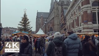 Christmas Market in Haarlem NL 🧑‍🎄  Walking ASMR 4K [upl. by Leno]