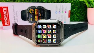 Promate Xwatch S19 Smartwatch Review 🔥 195 BIGGEST DISPLAY  CALLING FEATURES Best Smart Watch [upl. by Perry]