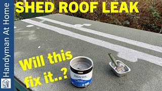 Shed Roof Leak Repair  Everbuild Evercryl Roof Coating [upl. by Aihtnyc835]