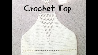 Detailed Halter Top Crochet Tutorial [upl. by Alad378]