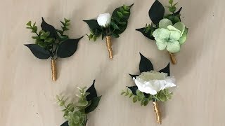 DIY How to Make a Boutonniere Out of Fake Flowers Very Real Looking [upl. by Urania]