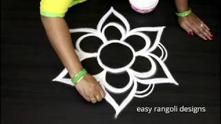 Beautiful free hand special kolam arts  easy rangoli designs  new muggulu patterns [upl. by Deering732]