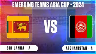 🔴 Live Sri lanka Vs Afghanistan Live – FINAL  SL vs AFG Live  Asian Men’s T20 Emerging Cup Live [upl. by Giovanna999]