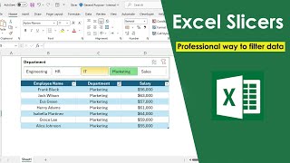 Using Excel Slicers to Filter Data  How to Use Excel Slicers [upl. by Hodosh569]