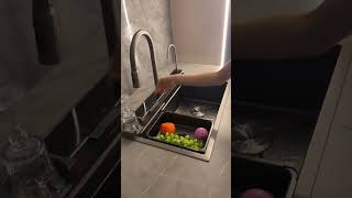 Kitchen Sink Set With Digital Temperature Display  sink fitting in kitchen  Kitchen Interior Ideas [upl. by Dnalyag]