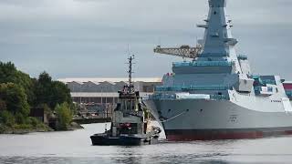 HMS Cardiff  Dumbarton Castle Erskine Bridge Braehead [upl. by Ojaras276]