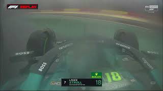 Lance Stroll onboard crash in EauRogue Belgian GP 2024 FP3 [upl. by Keely270]