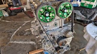 G23vtec Timing Belt install with VMS Racing adjustable Cam gears [upl. by Trumann]