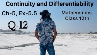 Mathematics class 12th NCERT Ch5 Ex55 Q12 Continuity and Differentiability [upl. by Adnotal]